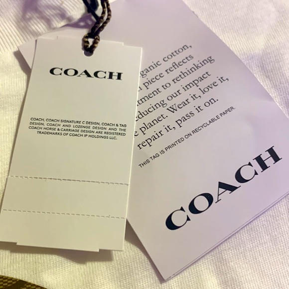Brand new never been worn organic cotton coach T-shirt - Picture 2 of 5